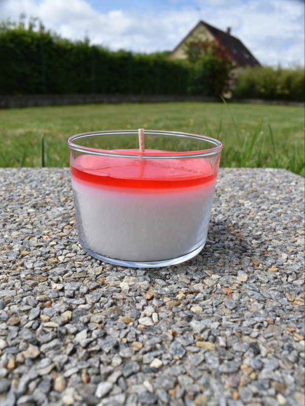 Bougie panna cotta fraise
